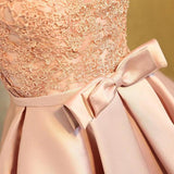 Off the Shoulder Short Prom Dress,A Line Appliques Bow-knot Homecoming Dress HZ0527