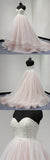Sweetheart Lace Up Back Charming Affordable Long Pearl Pink Prom Dresses Ball Gown HZ0527