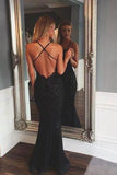Black Backless lace Sexy mermaid beautiful Long Prom Dress HZ0527