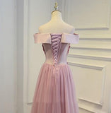 Cheap Pink Long Party Evening Dress 2025 Lace Up Women Formal Prom Gown HZ0527