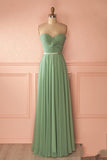 Simple Chiffon Plus Size Sweetheart Prom Dress, Lace-up Back Pleated Prom Dress HZ0527