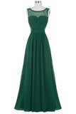 Chiffon Beaded Green V-back Long Formal Mother Of Bridal Dresses HZ0527