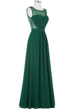Chiffon Beaded Green V-back Long Formal Mother Of Bridal Dresses HZ0527