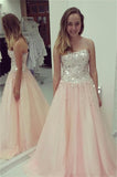 Pink Sweetheart Lace Up A-line Handmade Girly Prom Dresse HZ0527