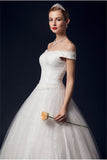 Off Shoulder Long Big Ball Gowns Wedding Dresses For Women HZ0527