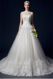 Modest Long Lace Custom Made Ball Gown Wedding Dresses HZ0527