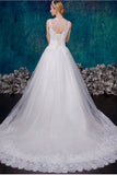 Modest Long Lace Custom Made Ball Gown Wedding Dresses HZ0527