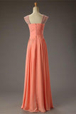 Pretty Long Chiffon Beading Handmade Classy Prom Dresses HZ0527