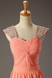 Pretty Long Chiffon Beading Handmade Classy Prom Dresses HZ0527