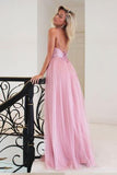 2025 Pink Long Princess Straps Prom Dress,Graduation Dress,Formal Evening Dress HZ0527