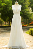 Deep V-neck Long Simple Cheap Elegant Prom Dresses HZ0527