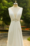 Deep V-neck Long Simple Cheap Elegant Prom Dresses HZ0527