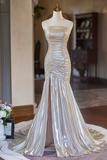 Mermaid Strapless Long Prom Dress, Beautiful Evening Party Dress HZ0527