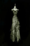 Beautiful Floral Green Long Prom Dresses, New Long Evening Party Gowns HZ0527