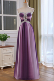 Gradient A Line Sweetheart Wedding Party Dress, Beaded Chiffon Long Prom Dress HZ0527