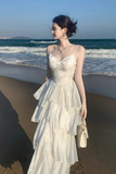 A Line Sweetheart Floor Length Ivory Long Prom Dress Party Dress HZ0527
