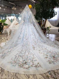 Stunning Light Blue Ball Gown Wedding Dresses, Quinceanera Dresses HZ0527