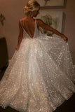 Charming Backless Sequined A Line Long Prom Dresses,Formal Women Dress HZ0527