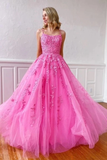 Anneprom Lace Appliques Long Prom Dresses Long Dance Dress, Formal Dress, Graduation School Party Gown HZ0527