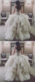 Princess A-Line Sweetheart Floor-Length Ivory Tulle Wedding Dress with Lace HZ0527