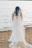 3 Meters Long Tulle Wedding Veil Lace Applique Edge HZ0527