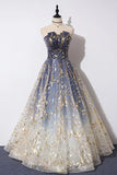 Unique A Line Strapless Ombre Long Prom Dress Stunning Party Dresses HZ0527