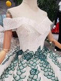 Off the Shoulder Prom Dresses,Ball Gown Wedding Dress, Quinceanera Dresses HZ0527