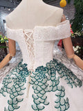 Off the Shoulder Prom Dresses,Ball Gown Wedding Dress, Quinceanera Dresses HZ0527