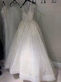 Charming Backless Sequined A Line Long Prom Dresses,Formal Women Dress HZ0527