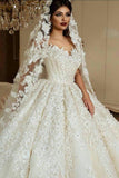A Line Off The Shoulder Tulle Wedding Dresses With Lace Applique HZ0527