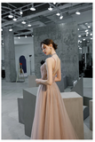 Promfast Stunning A Line SpaghettI Straps Long Tulle Zipper Back Prom Dresses HZ0527