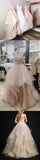 Simple A-line V-neck Spaghetti Straps Long Wedding Dress HZ0527