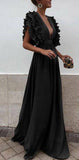 Boho Colorful V Neck A Line Cheap Bridesmaid Dress, Long Modest Dresses HZ0527