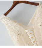 Cute A Line Lace Appliques Short Lace Up Back Homecoming Dresses HZ0527