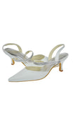 Ankle Strap Handmade White Close Toe Wedding Shoes HZ0527