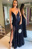 Promfast New Backless Spaghetti Straps Long Zipper Back Prom Dresses HZ0527