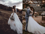 Promfast Marvelous Ball Gown Wedding Dresses Appliqued Tulle Bridal Gowns HZ0527