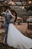 Promfast Marvelous Ball Gown Wedding Dresses Appliqued Tulle Bridal Gowns HZ0527
