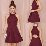 Promfast 2025 Homecoming Dress Cheap Burgundy Short Prom Dress Party Dress HZ0527