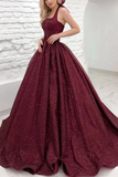 Shiny Halter Open Back Burgundy Prom Dresses Long, Open Back Maroon Formal Evening Dresses HZ0527