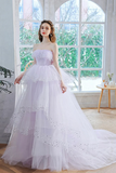Lavender Tulle Sequins Long Prom Dress, Beautiful Evening Dress Party Dress HZ0527