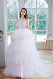 Lavender Tulle Sequins Long Prom Dress, Beautiful Evening Dress Party Dress HZ0527