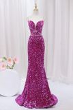 Simple Mermaid Sequin Long Prom Dress, Sequin Long Evening Dress HZ0527