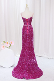 Simple Mermaid Sequin Long Prom Dress, Sequin Long Evening Dress HZ0527
