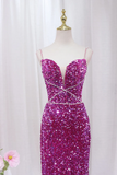 Simple Mermaid Sequin Long Prom Dress, Sequin Long Evening Dress HZ0527