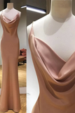 Chic Sheath Champagne Long Formal Dress, Champagne Long Party Dress HZ0527